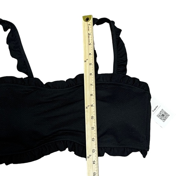 NWT CUPSHE Women's Bikini Top Size XXL Black Ruffle Swimsuit Top - Picture 13 of 13